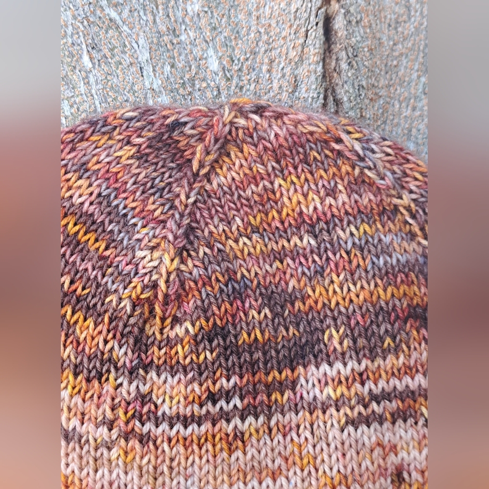 Hand Knit Beanie Hat Stocking Cap Multicolor Pattern Luxury Premium Wool Blend - Picture 9 of 10